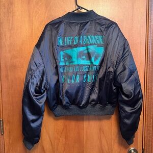 Taylor Swift Life of a Showgirl Bomber Jacket Black Small